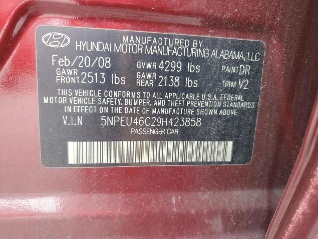 Photo 12 VIN: 5NPEU46C29H423858 - HYUNDAI SONATA SE 