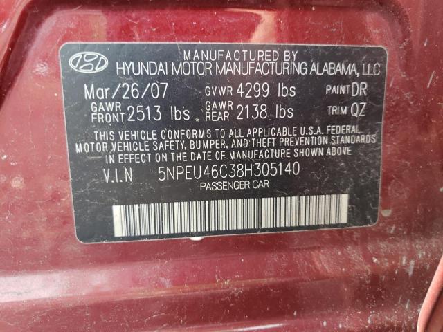 Photo 11 VIN: 5NPEU46C38H305140 - HYUNDAI SONATA 