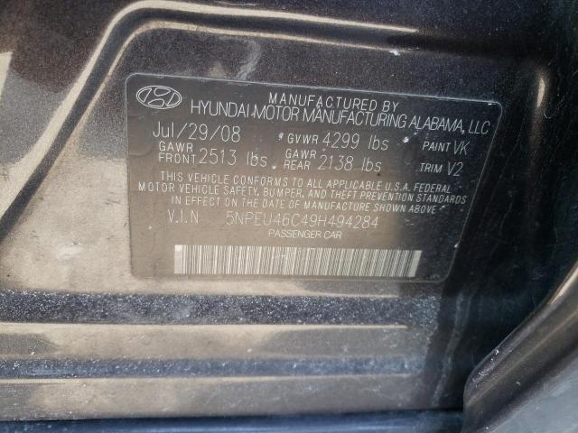 Photo 9 VIN: 5NPEU46C49H494284 - HYUNDAI SONATA SE 