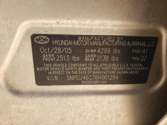 Photo 12 VIN: 5NPEU46C76H061294 - HYUNDAI SONATA 