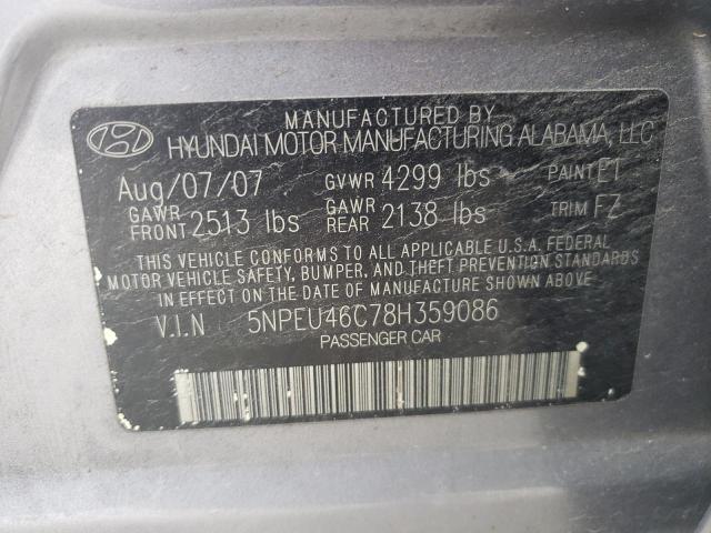 Photo 9 VIN: 5NPEU46C78H359086 - HYUNDAI SONATA SE 