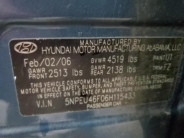 Photo 12 VIN: 5NPEU46F06H115433 - HYUNDAI SONATA GLS 