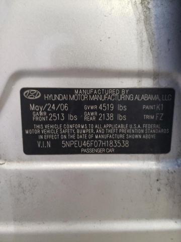 Photo 11 VIN: 5NPEU46F07H183538 - HYUNDAI SONATA SE 