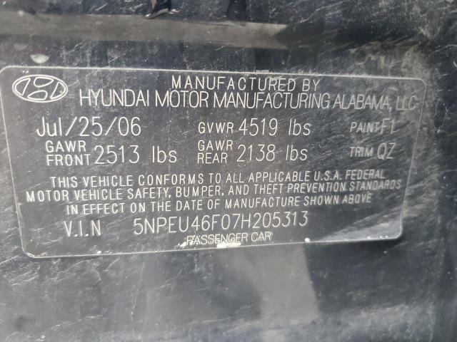 Photo 11 VIN: 5NPEU46F07H205313 - HYUNDAI SONATA SE 