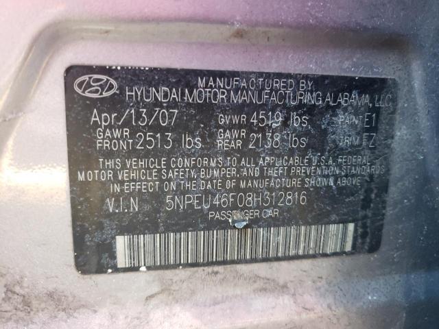 Photo 9 VIN: 5NPEU46F08H312816 - HYUNDAI SONATA SE 