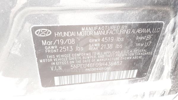 Photo 1 VIN: 5NPEU46F09H436487 - HYUNDAI SONATA 