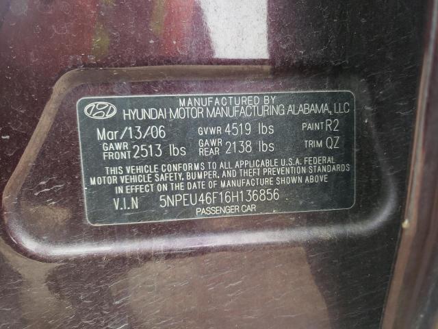 Photo 11 VIN: 5NPEU46F16H136856 - HYUNDAI SONATA 