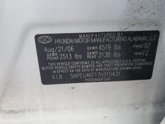 Photo 12 VIN: 5NPEU46F17H215431 - HYUNDAI SONATA 