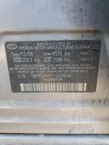 Photo 12 VIN: 5NPEU46F17H224646 - HYUNDAI SONATA 