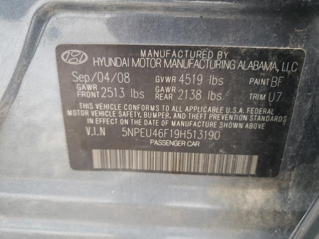 Photo 11 VIN: 5NPEU46F19H513190 - HYUNDAI SONATA SE 