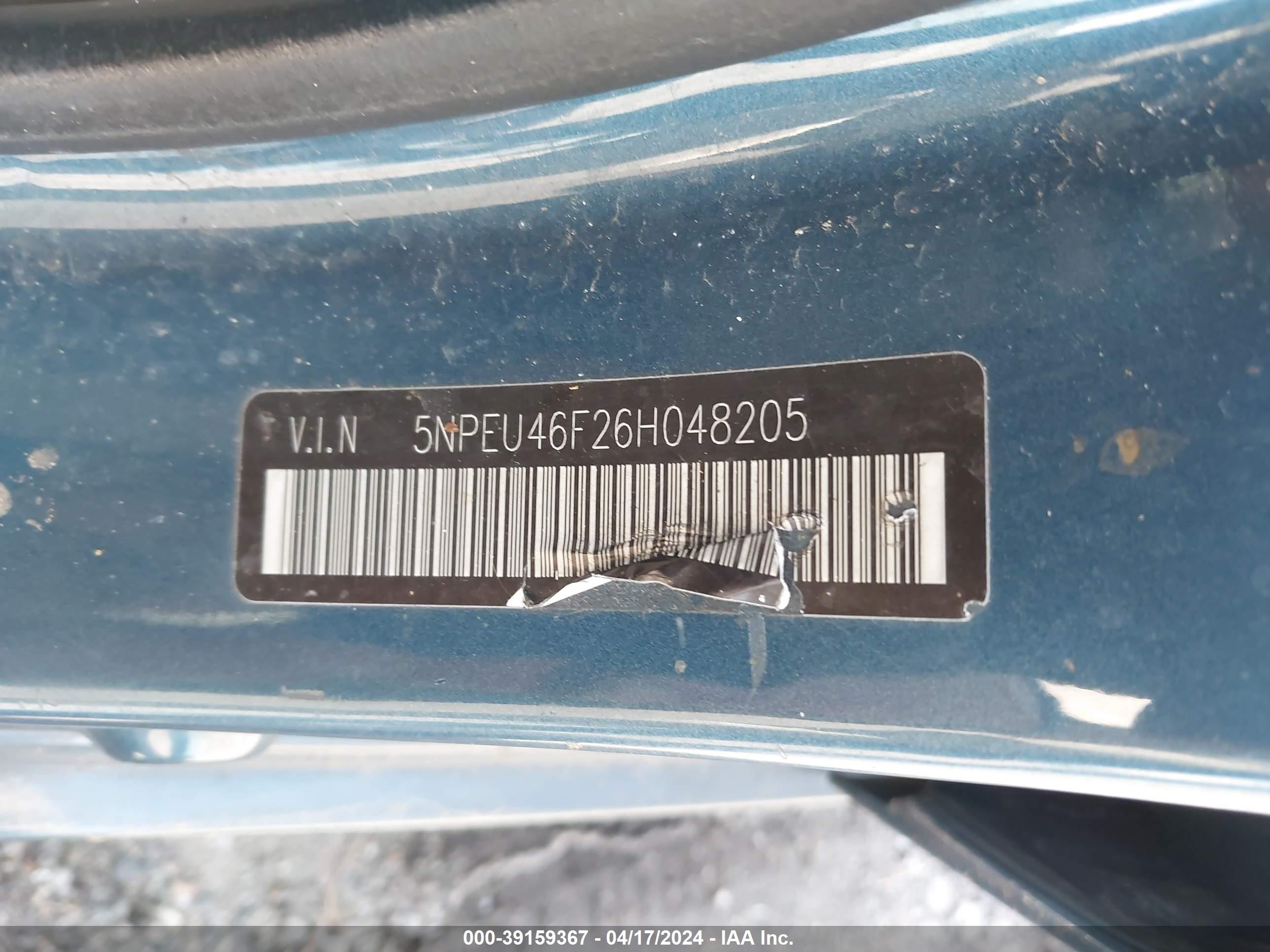 Photo 8 VIN: 5NPEU46F26H048205 - HYUNDAI SONATA 