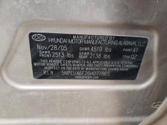 Photo 11 VIN: 5NPEU46F26H077865 - HYUNDAI SONATA 