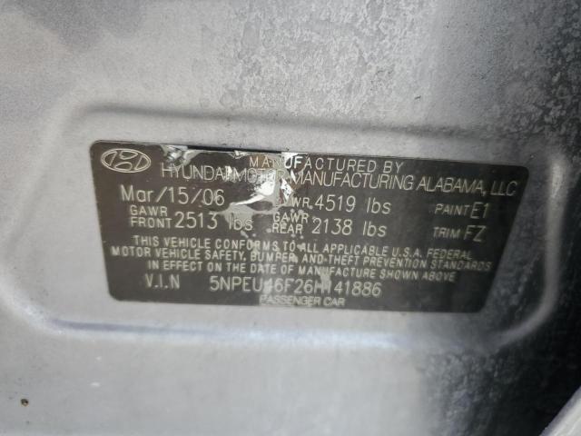 Photo 11 VIN: 5NPEU46F26H141886 - HYUNDAI SONATA GLS 