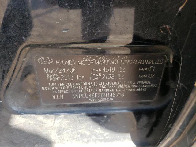 Photo 11 VIN: 5NPEU46F26H146716 - HYUNDAI SONATA GLS 