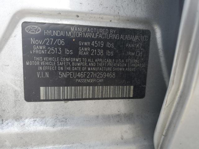 Photo 12 VIN: 5NPEU46F27H259468 - HYUNDAI SONATA SE 