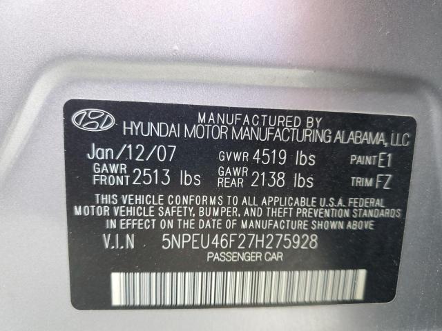 Photo 9 VIN: 5NPEU46F27H275928 - HYUNDAI SONATA 