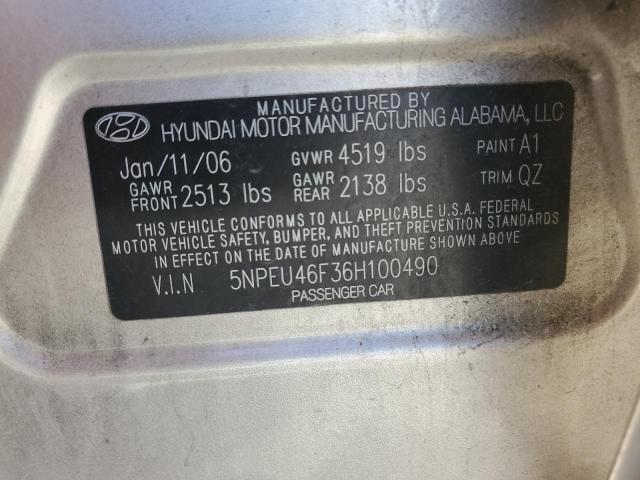 Photo 11 VIN: 5NPEU46F36H100490 - HYUNDAI SONATA GLS 