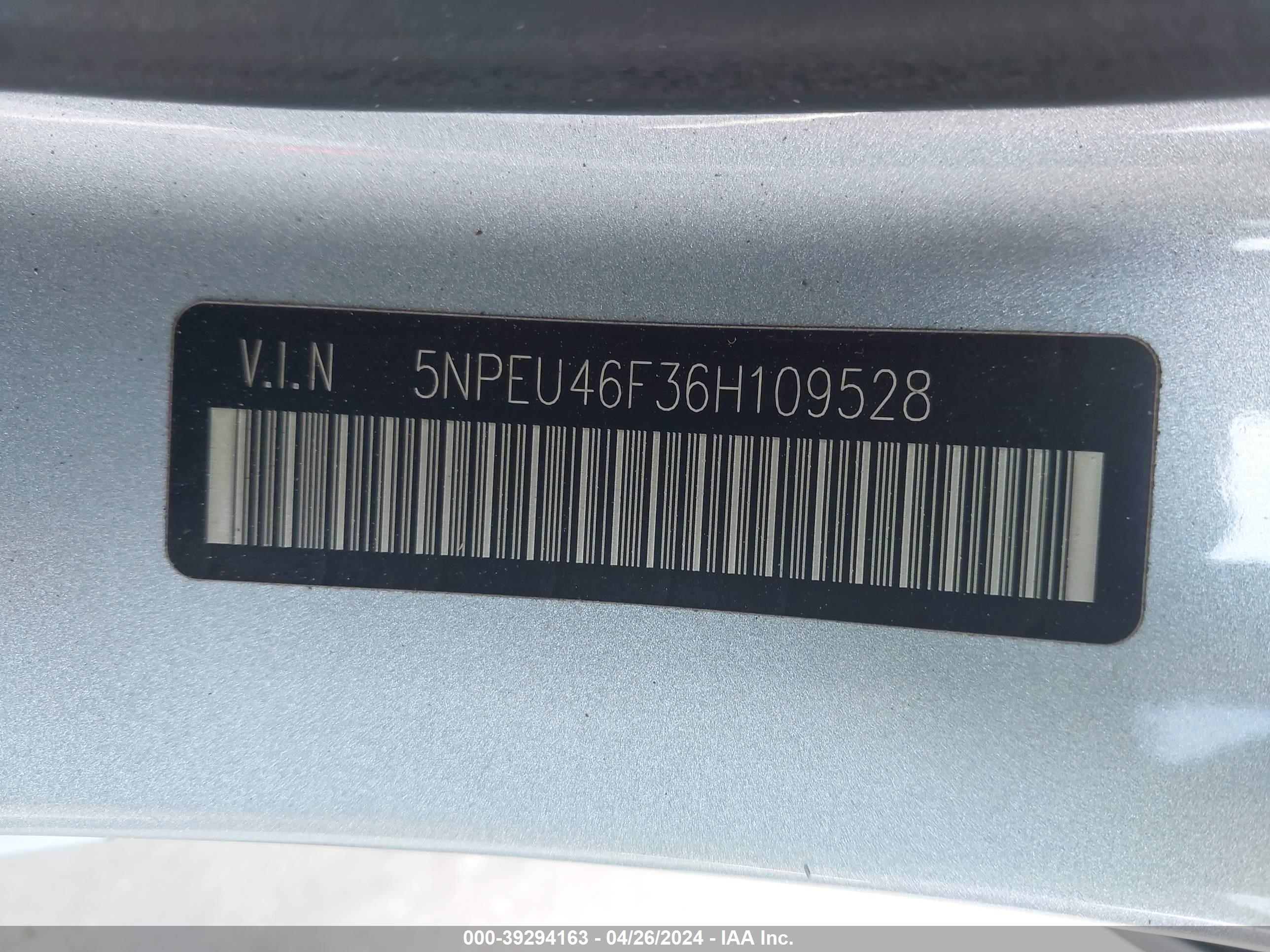 Photo 8 VIN: 5NPEU46F36H109528 - HYUNDAI SONATA 