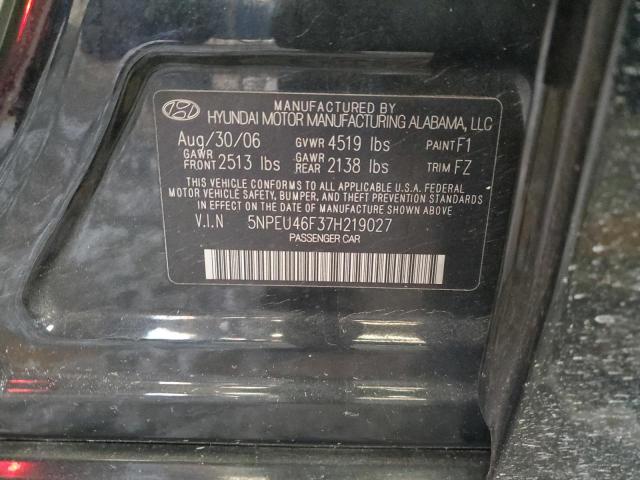 Photo 11 VIN: 5NPEU46F37H219027 - HYUNDAI SONATA 