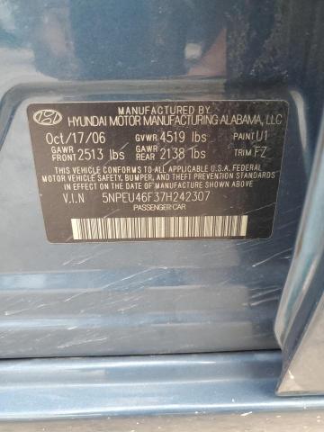 Photo 11 VIN: 5NPEU46F37H242307 - HYUNDAI SONATA SE 