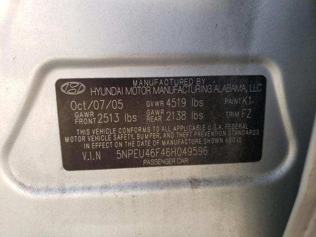 Photo 11 VIN: 5NPEU46F46H049596 - HYUNDAI SONATA GLS 