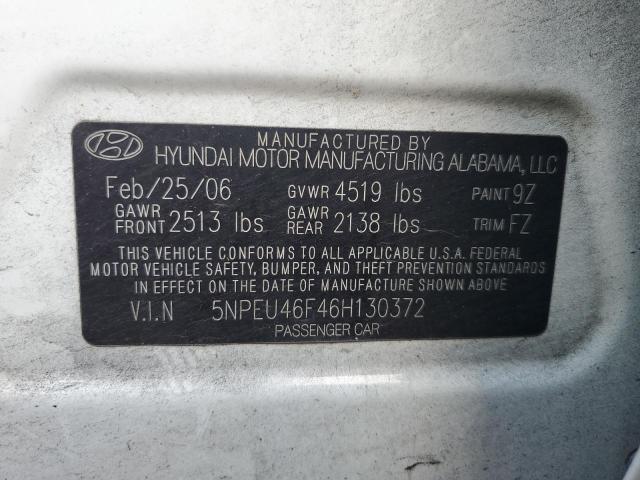 Photo 11 VIN: 5NPEU46F46H130372 - HYUNDAI SONATA GLS 