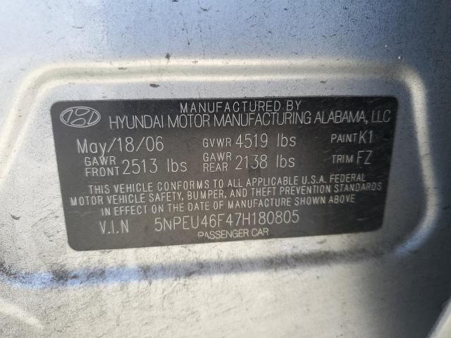 Photo 11 VIN: 5NPEU46F47H180805 - HYUNDAI SONATA SE 