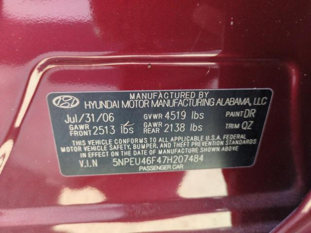 Photo 12 VIN: 5NPEU46F47H207484 - HYUNDAI SONATA SE 