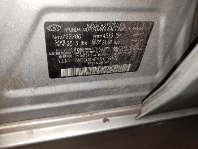 Photo 9 VIN: 5NPEU46F47H259102 - HYUNDAI SONATA SE 