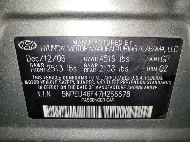 Photo 9 VIN: 5NPEU46F47H266678 - HYUNDAI SONATA SE 