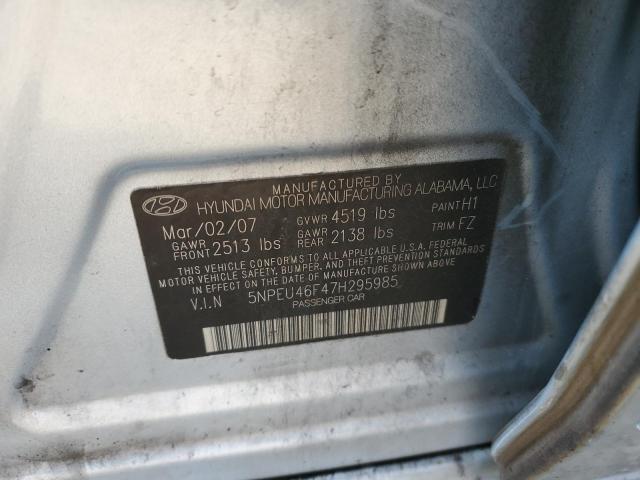 Photo 12 VIN: 5NPEU46F47H295985 - HYUNDAI SONATA SE 