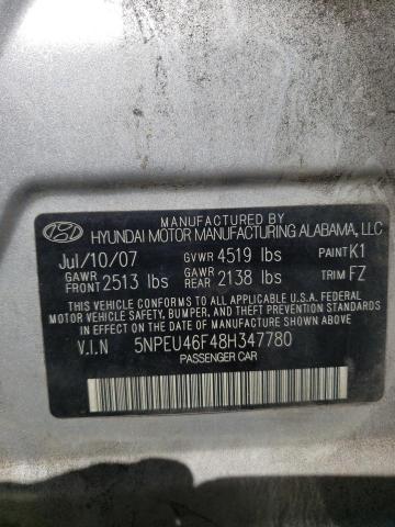 Photo 12 VIN: 5NPEU46F48H347780 - HYUNDAI SONATA SE 