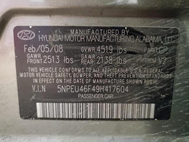 Photo 11 VIN: 5NPEU46F49H417604 - HYUNDAI SONATA 