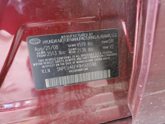 Photo 11 VIN: 5NPEU46F49H505598 - HYUNDAI SONATA 