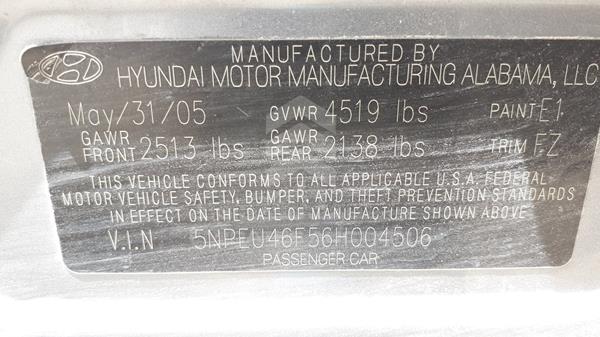 Photo 2 VIN: 5NPEU46F56H004506 - HYUNDAI SONATA 