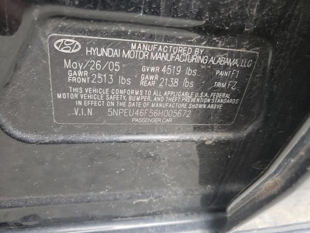 Photo 9 VIN: 5NPEU46F56H005672 - HYUNDAI SONATA GLS 