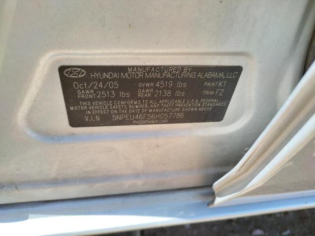 Photo 9 VIN: 5NPEU46F56H057786 - HYUNDAI SONATA GLS 