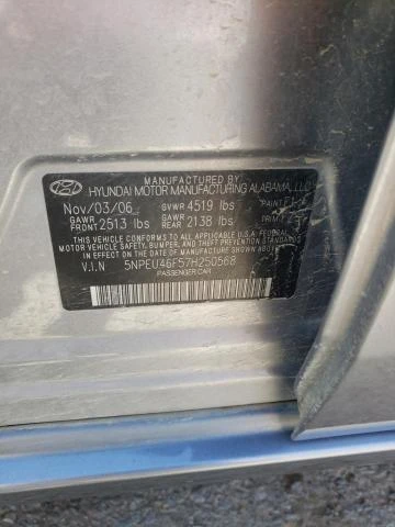 Photo 11 VIN: 5NPEU46F57H250568 - HYUNDAI SONATA SE 