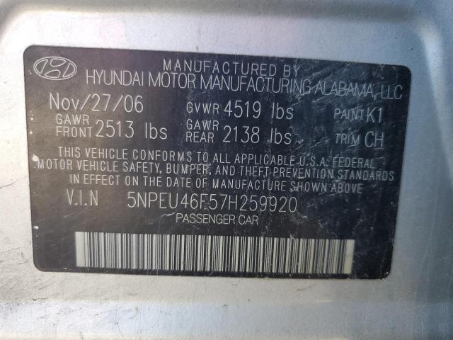 Photo 11 VIN: 5NPEU46F57H259920 - HYUNDAI SONATA 