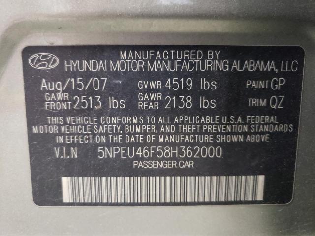 Photo 9 VIN: 5NPEU46F58H362000 - HYUNDAI SONATA SE 