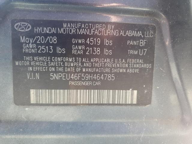 Photo 12 VIN: 5NPEU46F59H464785 - HYUNDAI SONATA SE 