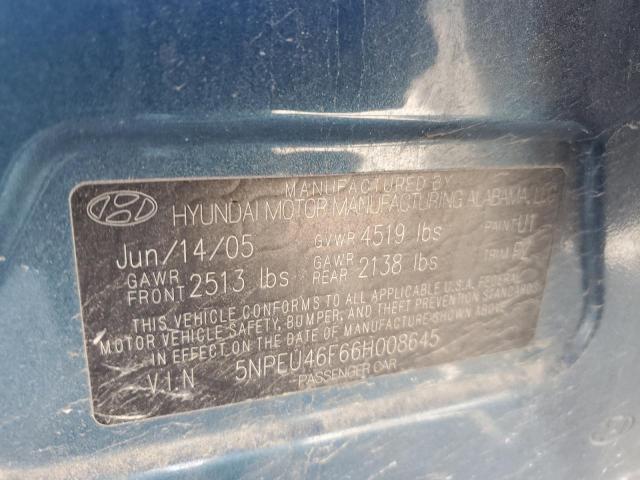 Photo 12 VIN: 5NPEU46F66H008645 - HYUNDAI SONATA 