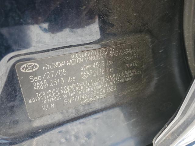 Photo 11 VIN: 5NPEU46F66H043380 - HYUNDAI SONATA GLS 