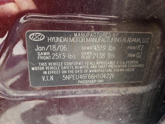 Photo 11 VIN: 5NPEU46F66H104226 - HYUNDAI SONATA GLS 