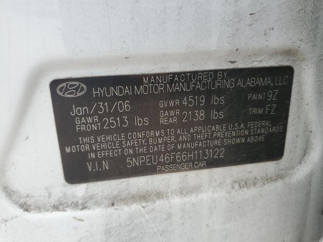 Photo 11 VIN: 5NPEU46F66H113122 - HYUNDAI SONATA GLS 