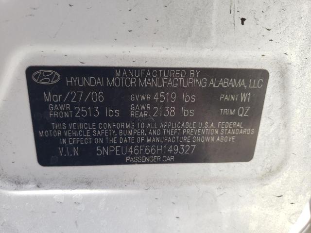 Photo 9 VIN: 5NPEU46F66H149327 - HYUNDAI SONATA GLS 