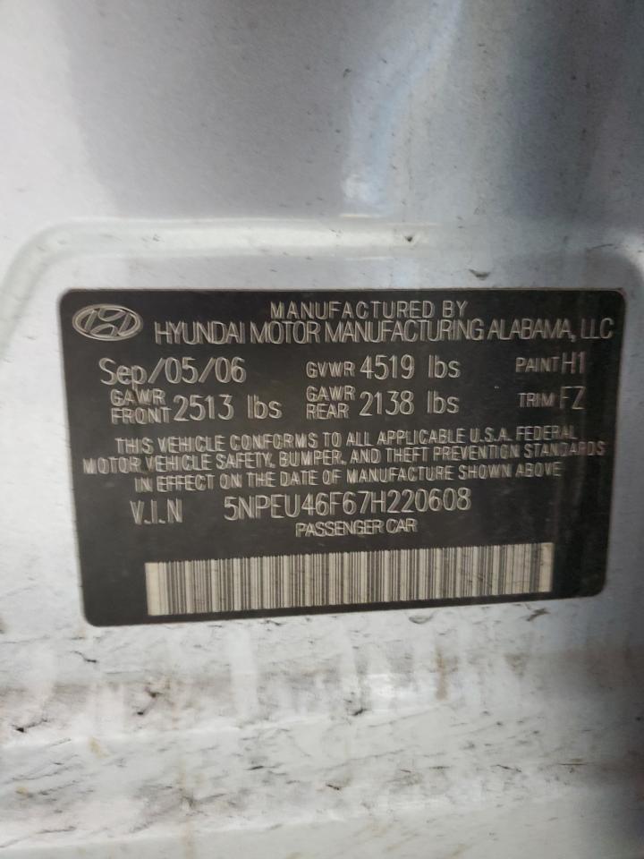 Photo 11 VIN: 5NPEU46F67H220608 - HYUNDAI SONATA 