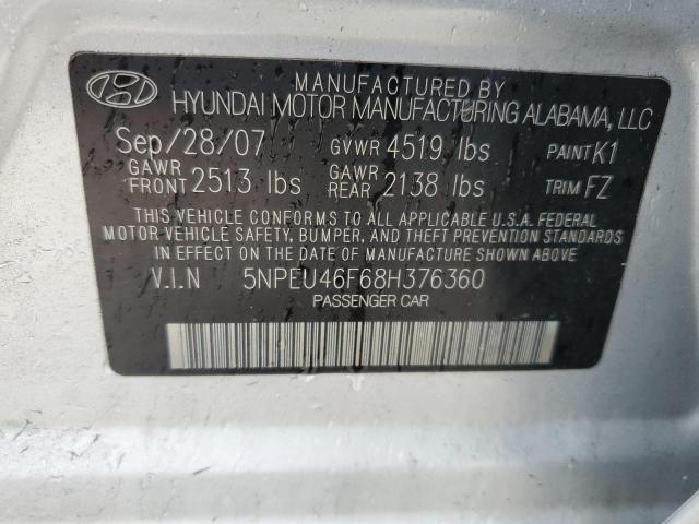 Photo 12 VIN: 5NPEU46F68H376360 - HYUNDAI SONATA SE 