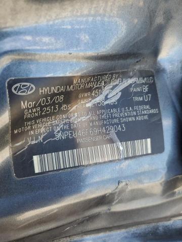 Photo 11 VIN: 5NPEU46F69H429043 - HYUNDAI SONATA SE 