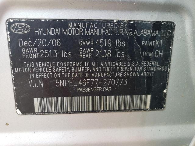 Photo 11 VIN: 5NPEU46F77H270773 - HYUNDAI SONATA SE 